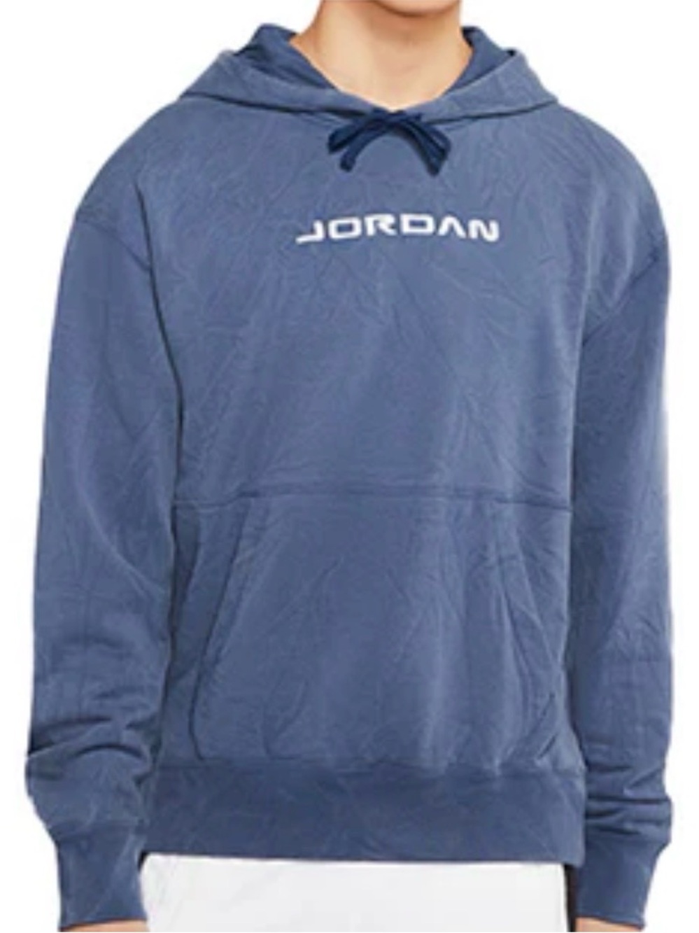 Vintage Air Jordan Pullover Hoodie Sweatshirt Navy Blue Spellout Basketball S